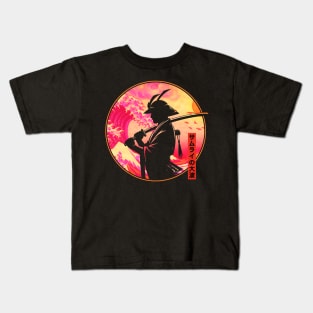 The Great Wave Of Samurai Kids T-Shirt